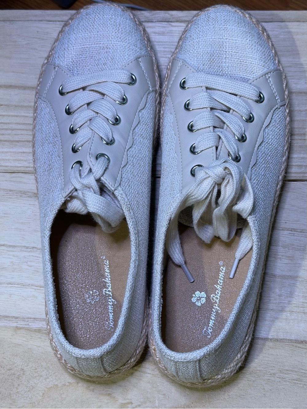 Tommy Bahama Espadrille Sneakers/Shoes 9 NEW Tan/Beige